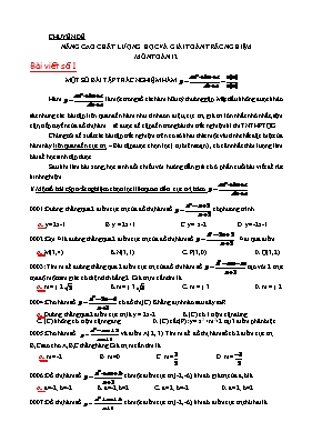 Một số bài tập trắc nghiệm nâng cao Giải tích 12